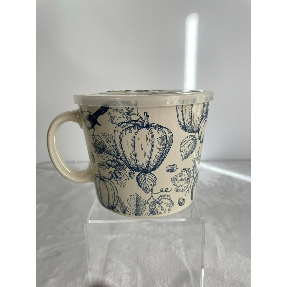 New Free Fallin Stoneware Fall Leaves Soup Mug